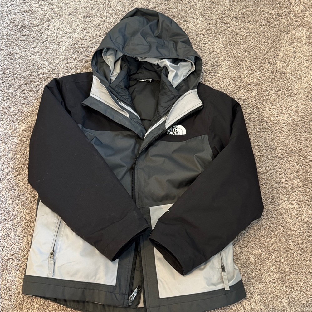 The North Face Black and Gray Hooded Jacket